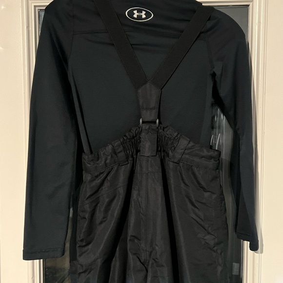 Black Suspender Snow Overalls Boys size 10/12 - Picture 2 of 5